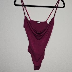 Free People Burgundy Chemise
